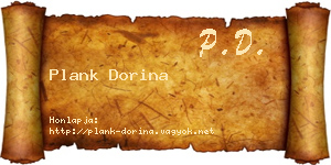Plank Dorina névjegykártya